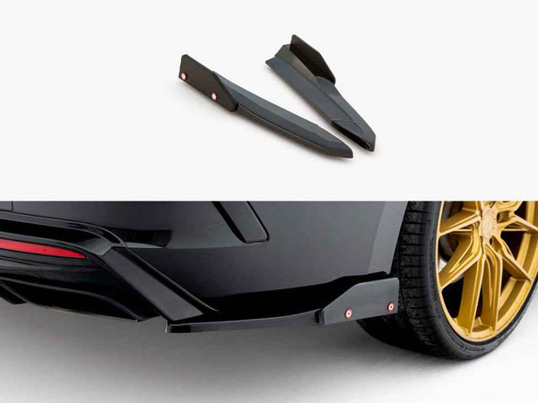 Maxton Design - Rear Side Splitters V.4 + Flaps Skoda Octavia RS Combi / Liftback Mk4 / Mk4 Facelift