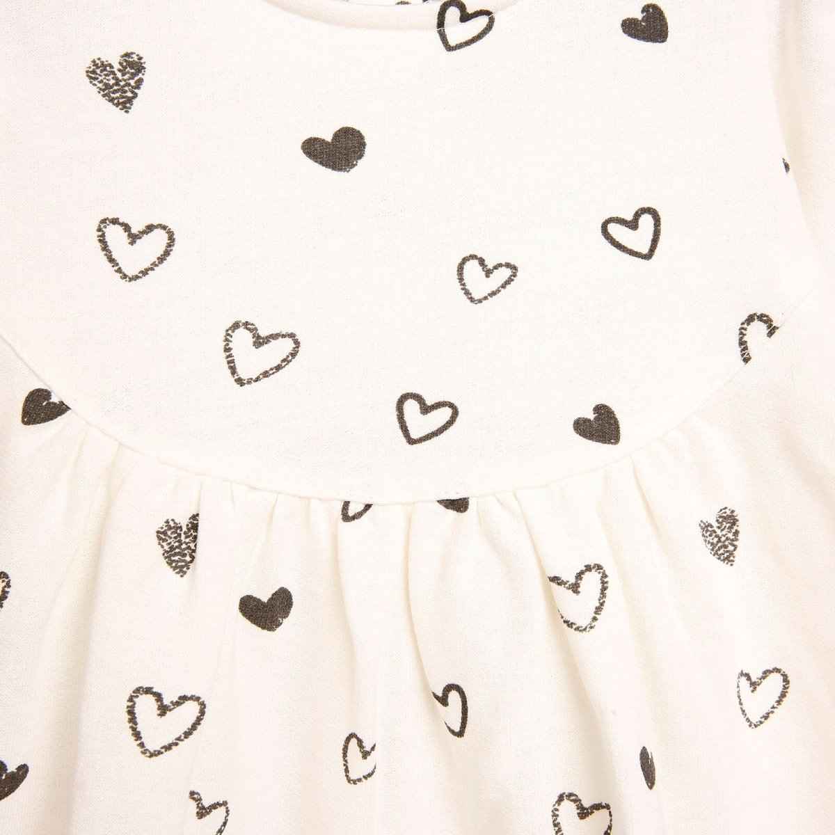 HelloBaby Basic Baby Girl Heart Printed - Beige