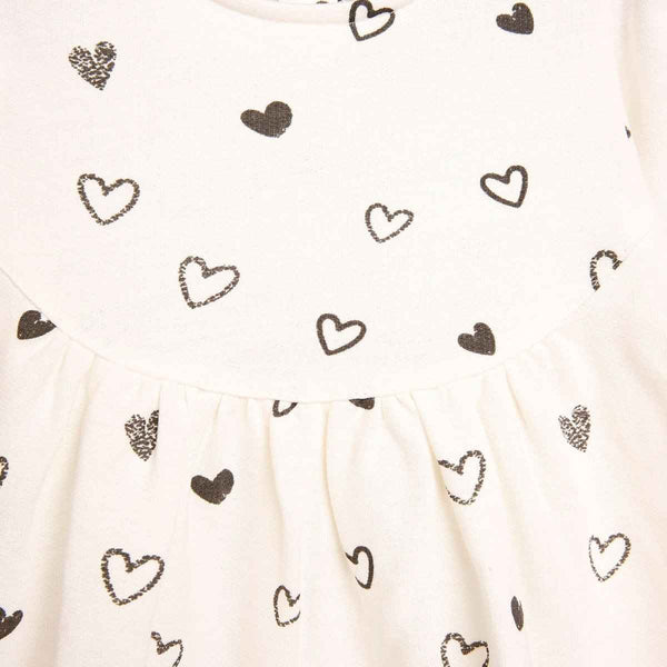 HelloBaby Basic Baby Girl Heart Printed - Beige