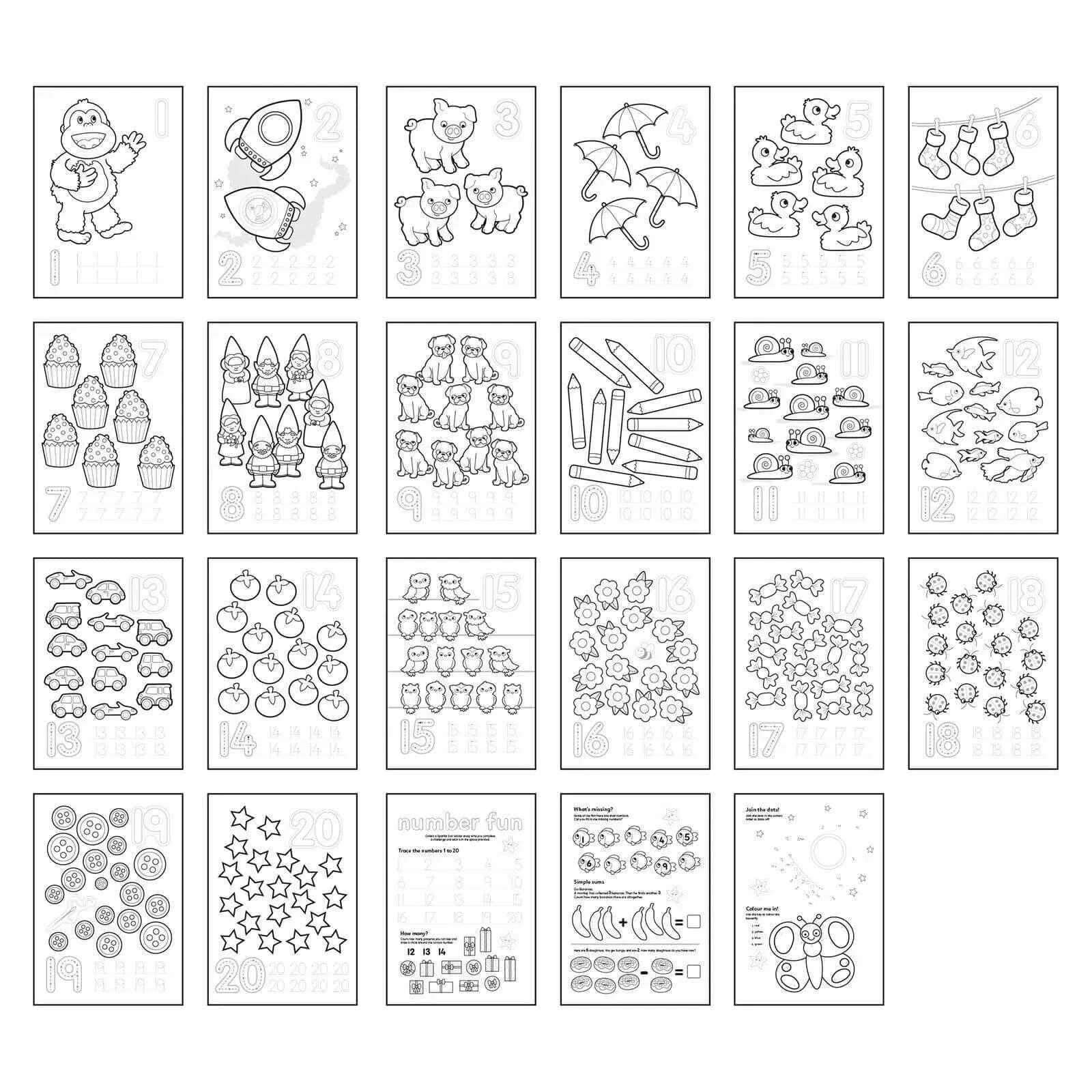 Orchard Toys 1 - 20 Colouring Book