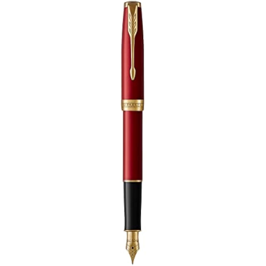 Parker Sonnet Fountain Pen | Red Lacquer with Gold Trim | Medium Nib | Gift Box