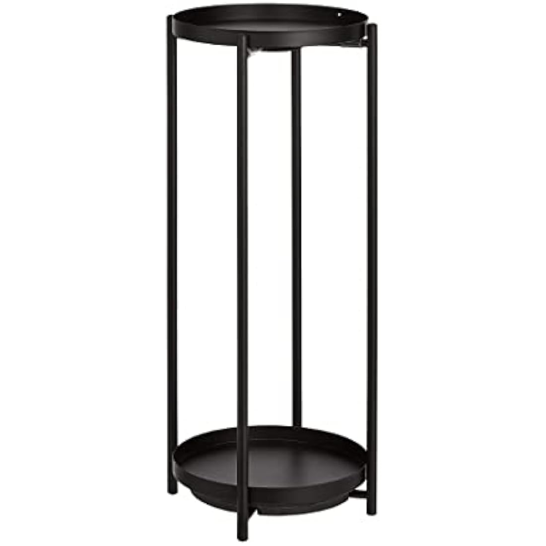 Amazon Basics Round Plant Stand made from Coated Steel for Indoor and Outdoor use, Black