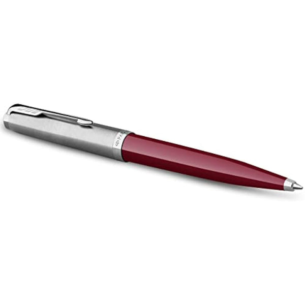 Parker 51 Ballpoint Pen | Burgundy Barrel with Chrome Trim | Medium Point with Black Ink Refill | Gift Box