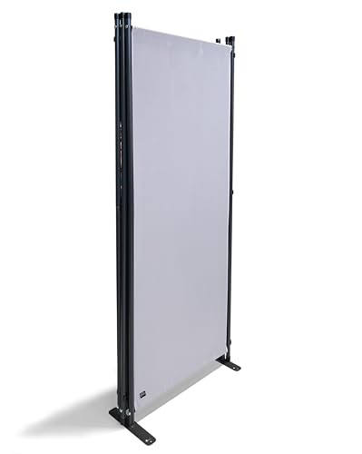 QUICK STAR Paravent 170 x 165 cm Fabric Room Devider Garden 3-Part Patrition Wall Foldable Balcony Privacy Screen White