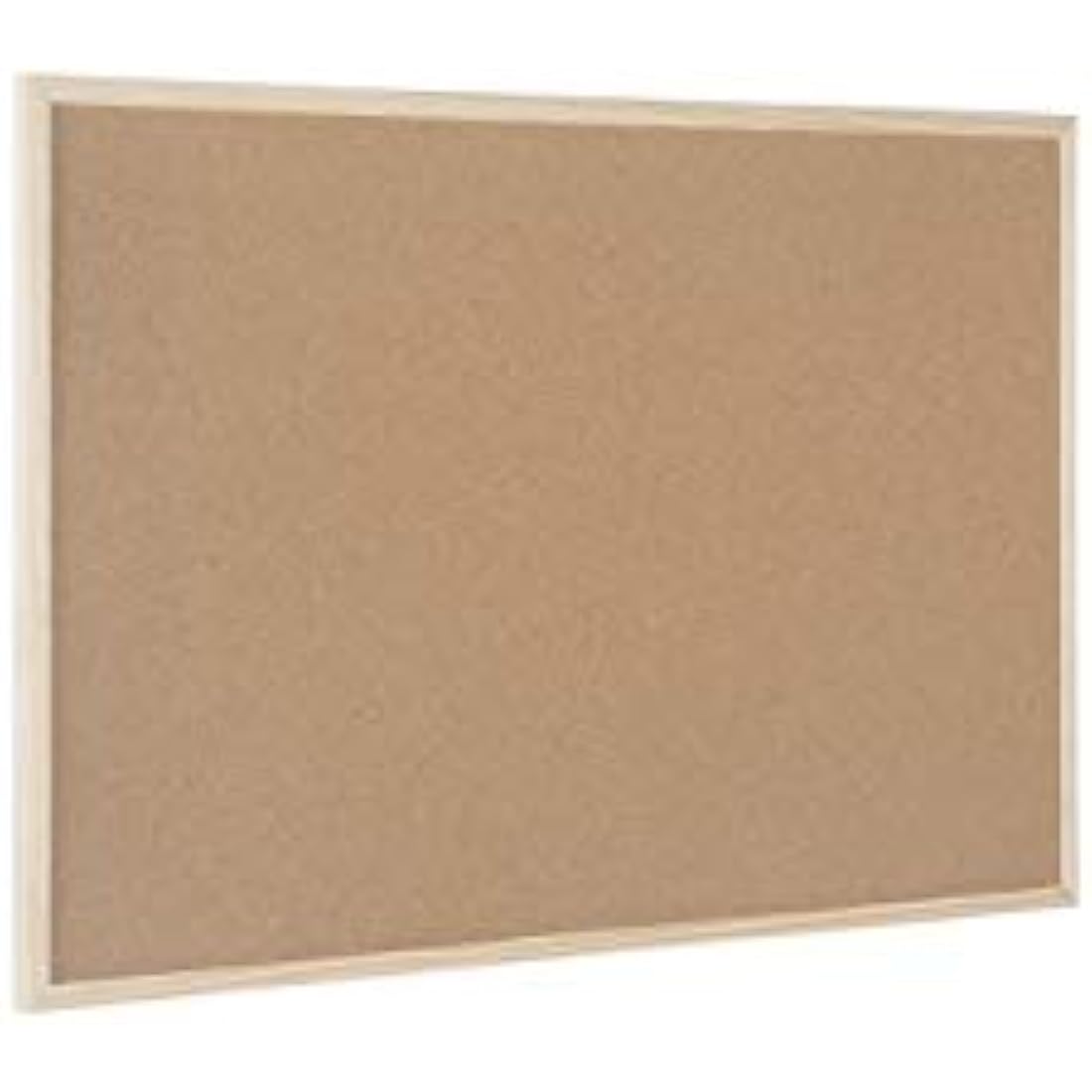 Bi-Office Basic Cork Board, Pine Wood Frame, 90 x 60 cm, brown