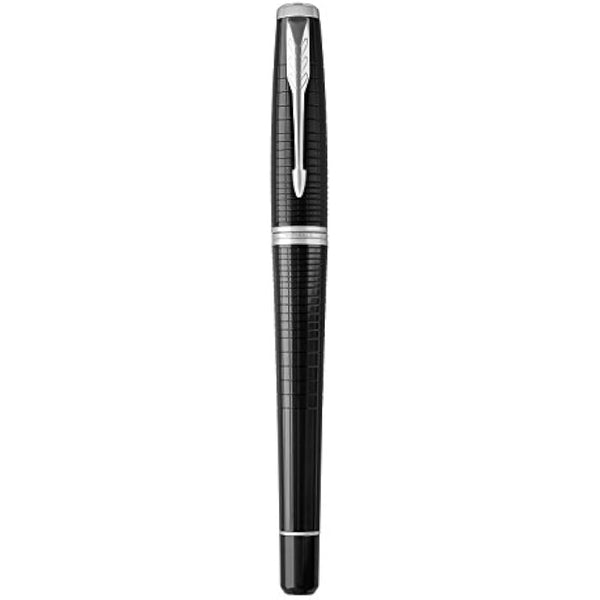 Parker Urban Rollerball Pen | Premium Ebony Metal Chiselled | Fine Point Black Ink | Gift Box