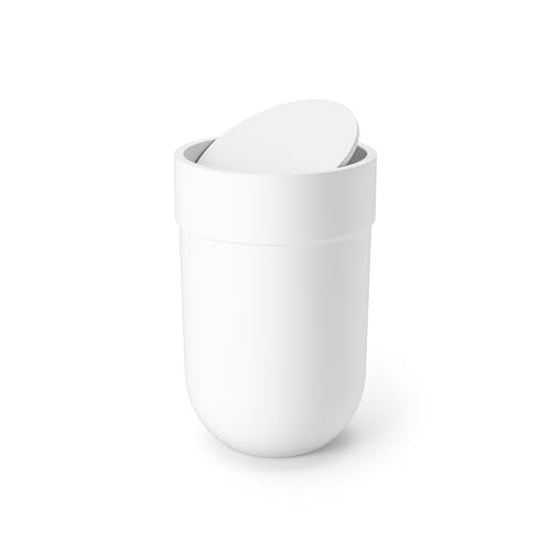 Umbra 023269-660 Touch Waste Bin with Lid, White