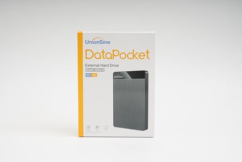 UnionSine HD2510 500GB USB 3.0 Ultra Slim Portable External Hard Drive HDD Compatible with PC, Mac, Laptop, Xbox, Xbox One, PS4 (Black)