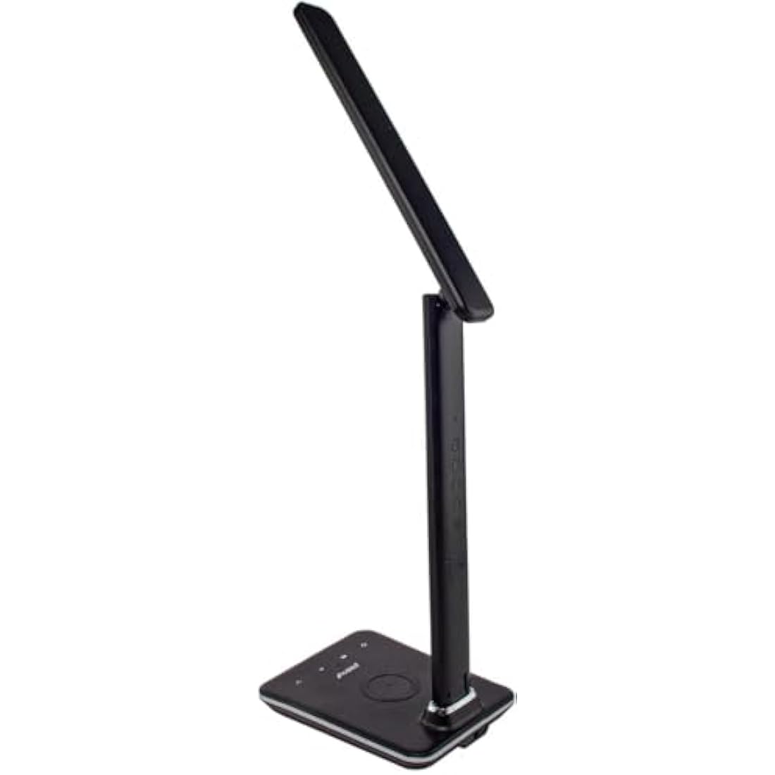groov e Ares LED Lamp - Touch Control Desk Light with Fold Design - 3 Lighting Modes, Built-in Wireless Charger, Alarm Clock, & Digital Display with Time & Calender - Mains Operated - Black