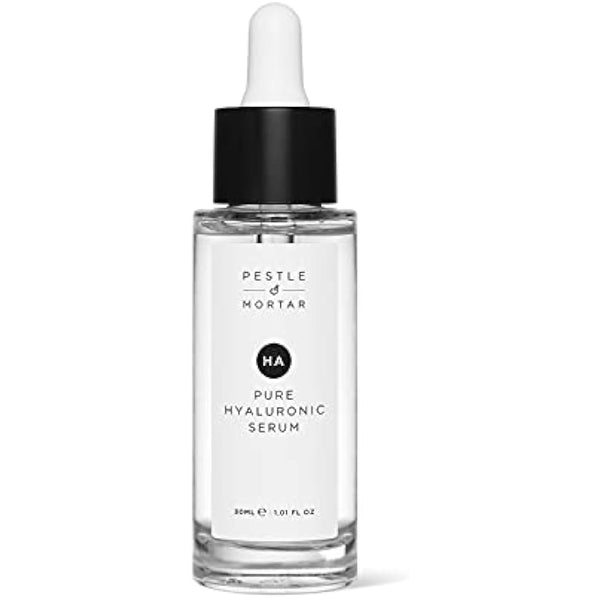 Pestle & Mortar 2% Pure Hyaluronic Acid Serum for face with Vitamin B5, Super-hydrating, Anti ageing, instantly plumps-up the skin, Reduces fine lines and wrinkles, Vegan & Cruelty-Free 30ml