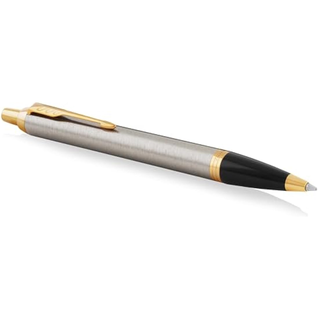 Parker IM Ballpoint Pen | Brushed Metal | Medium Point Blue Ink | Gift Box