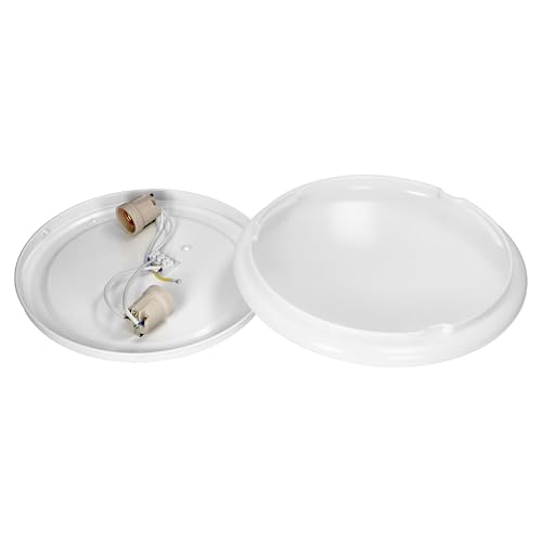 Ceiling Light, Wall Light 2 x E27, 330mm, Metal Frame, White matt Cover