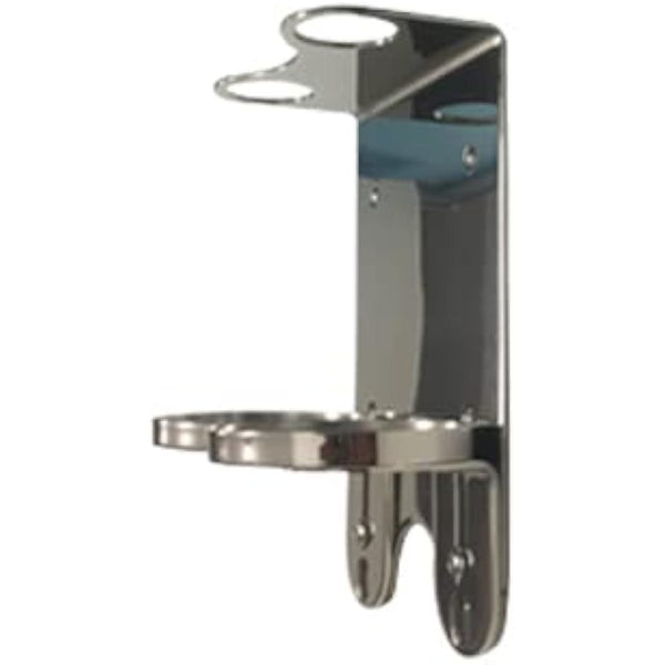 WALL MOUNT 500ML DOUBLE DISPENSER CHROME BOTTLE HOLDER Ideal for Baylis & Harding Bottles