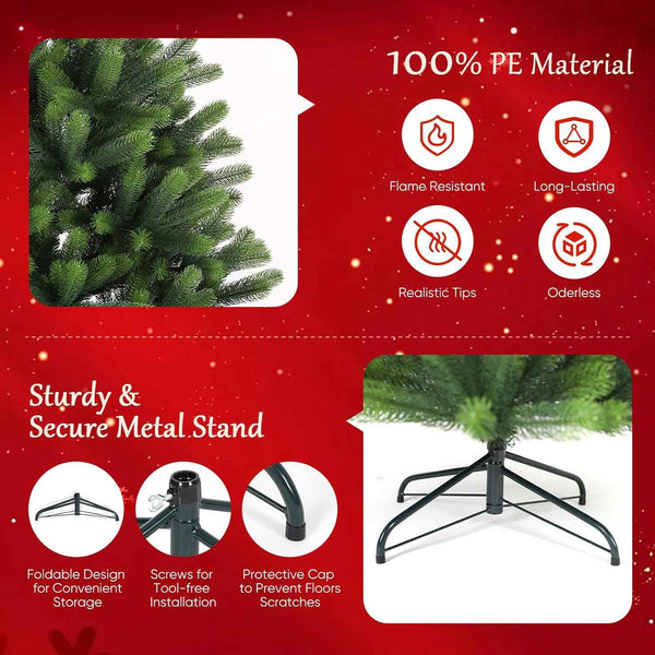 Artificial Christmas Tree 7ft 210cm Full Bushy 100% PE Tips SALCAR