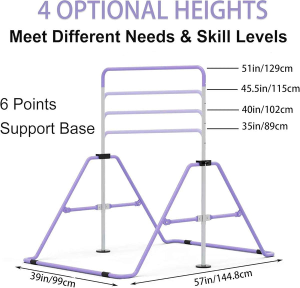 Adjustable Junior Kip Bar Gymnastics Training Equipment for Home GYMMAGE