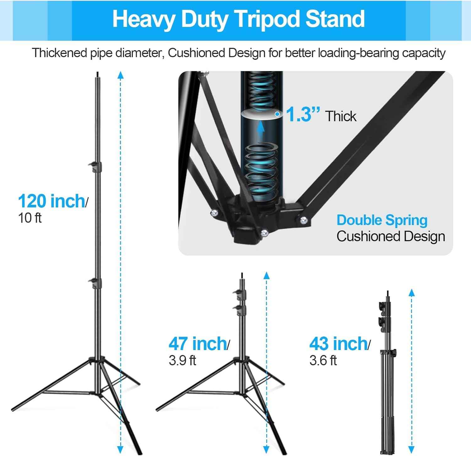 Backdrop Stand 3x3m Heavy Duty Adjustable Photography Frame Kit EMART