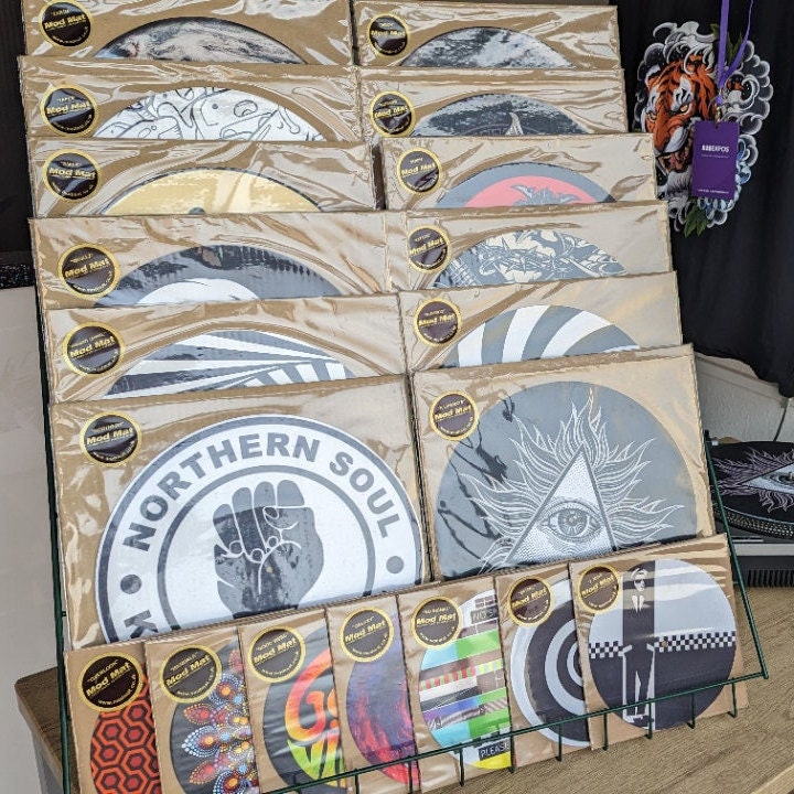 Samurai Slipmat | Japanese Warrior Tattoo Design | 7" 12" Vinyl Turntable DJ Mat