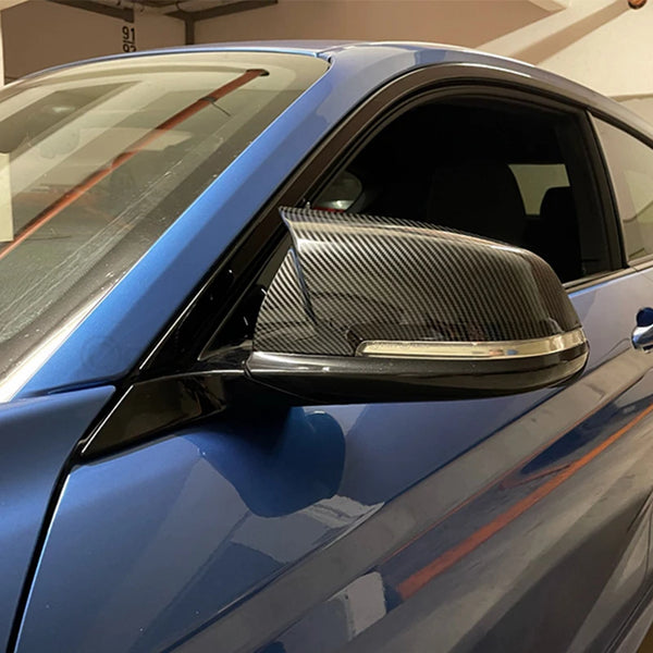 For BMW 1 2 3 4 X Series Rear View Side Mirror Cover F20 F21 F22 F23 F30 F32 F36 X1 E84 F87 M2 Carbon fiber pattern Accessories