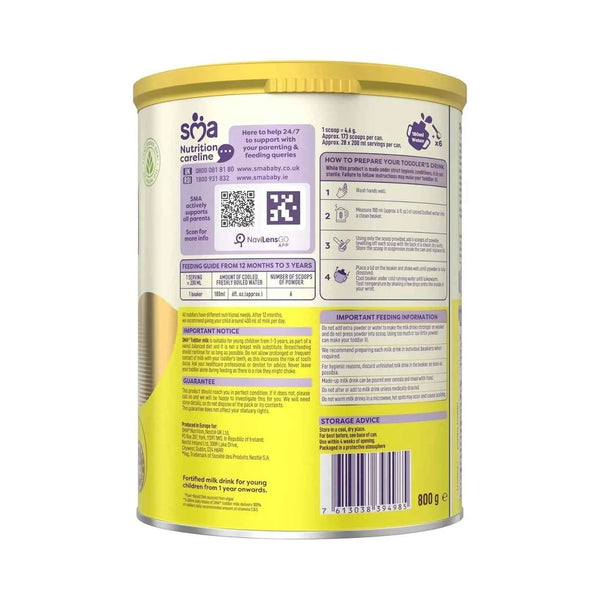 SMA Pro 3 Toddler Milk Formula 1-3 years 800g