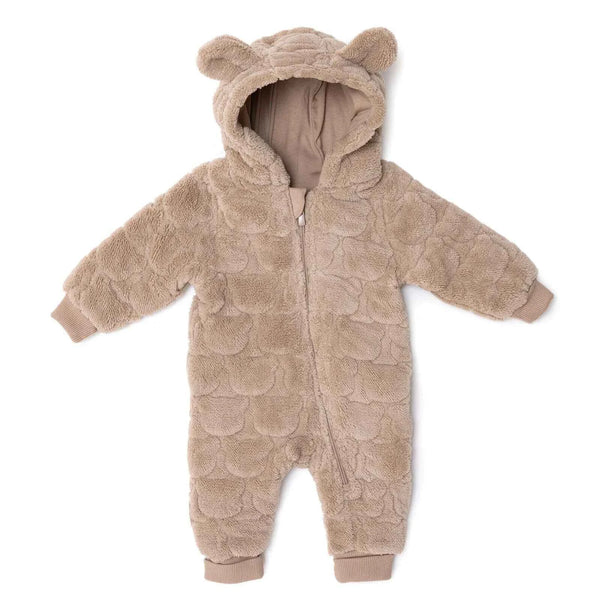 Midimod Newborn Welsoft Footless Jumpsuit - Beige