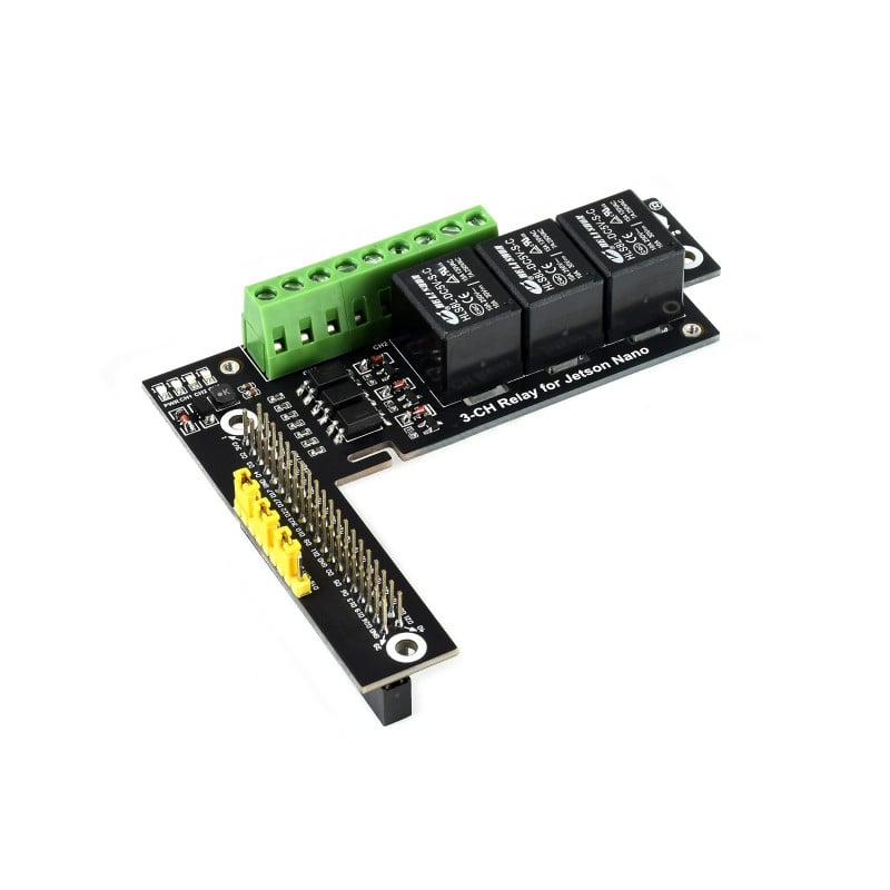 3-Ch Relay Expansion Board Designed For Jetson Nano, Optocoupler Isolation