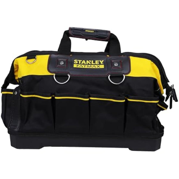 STANLEY FATMAX Technician Tool Bag, 18" Heavy Duty, Hard Waterproof Base, Multiple Pockets, Shoulder Strap, 1-93-950