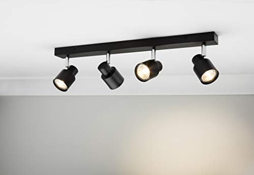 Knightsbridge GU10 Adjustable Spotlight, Pressed Steel, 50 W, Brushed Chrome