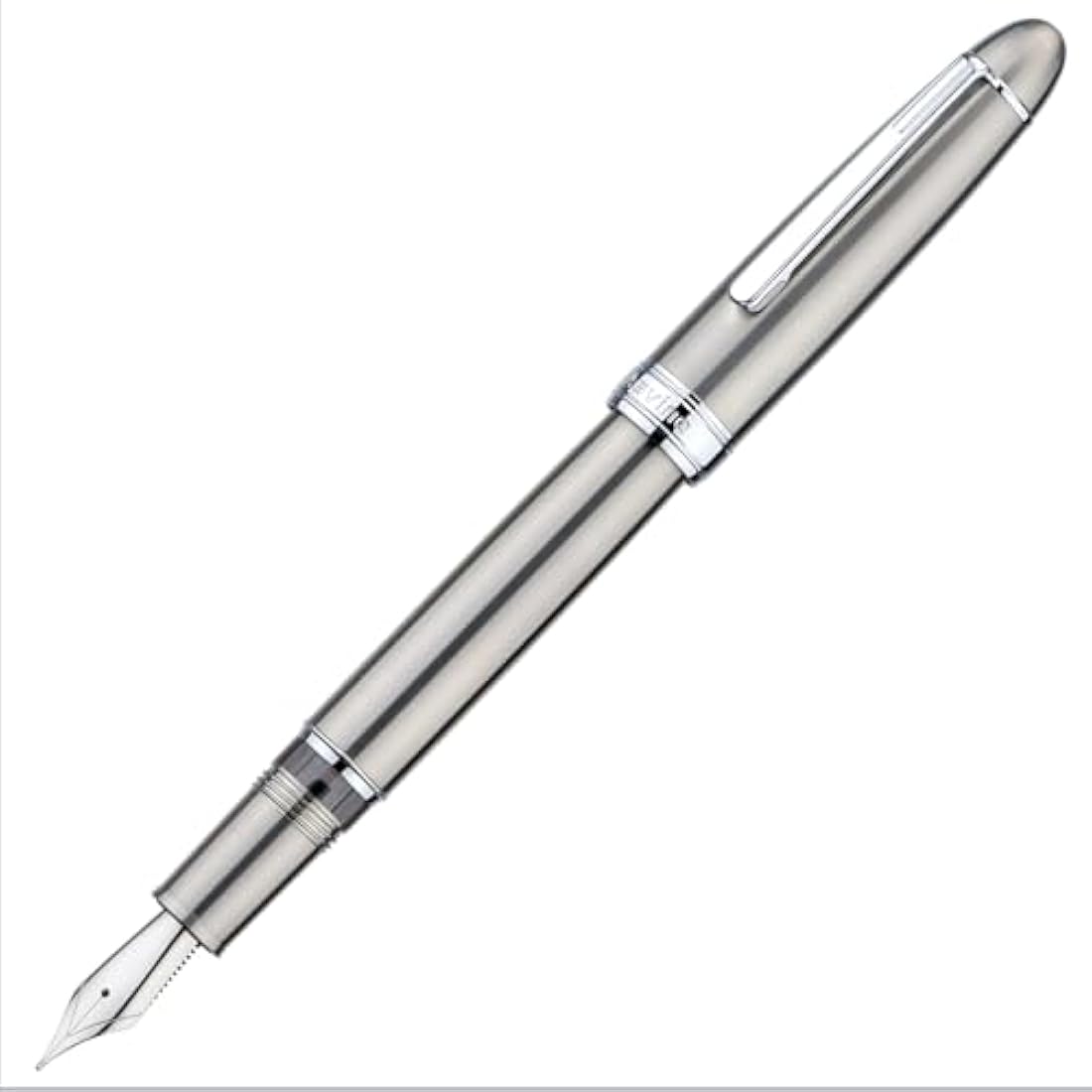 Asvine J16 Solid Titanium Fountain Pen Jowo Fine Nib Piston Filling, Ink Window Design with Wrench and Pen Box
