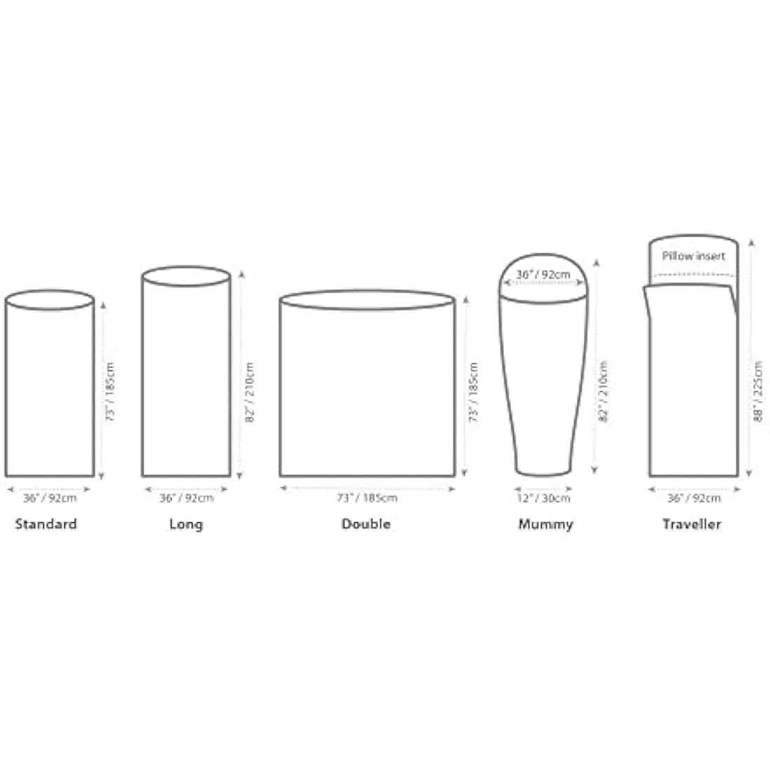 Sea to Summit - Sleeping bag with elastic silk lining, mummy type, equipped with hood