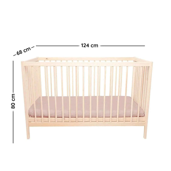 Kukka Natural Wood 2-Level Cot 70x140