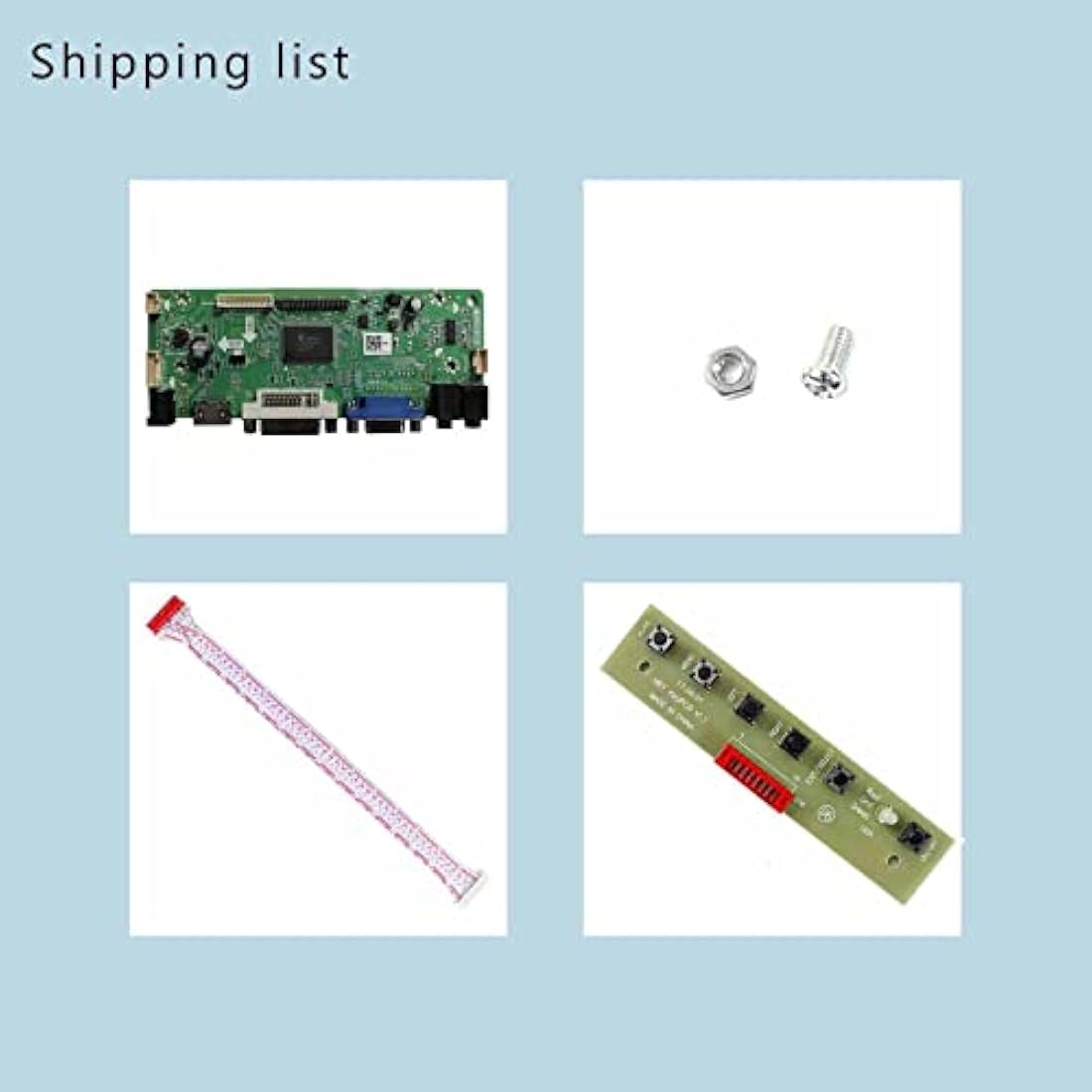 VSDISPLAY VGA DVI Audio LVDs LCD Controller Board for 17" DV170YGZ-N10 DV170YGM-N10 4:3 1280x960 LCD Screen,Work for New Gen Arcade 1up Cabinet