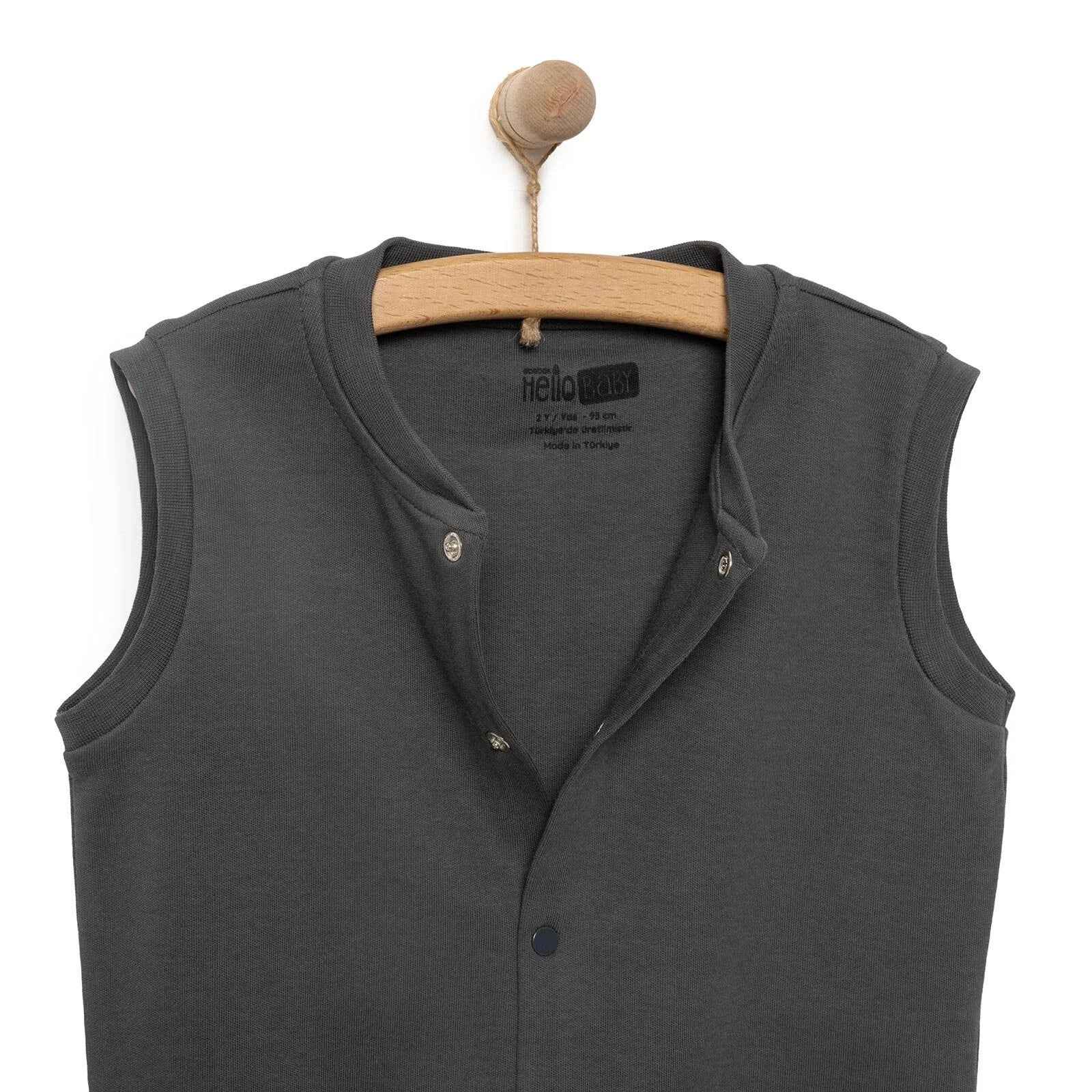 HelloBaby Baby Boy Ribbed Cardigan - Dark Grey