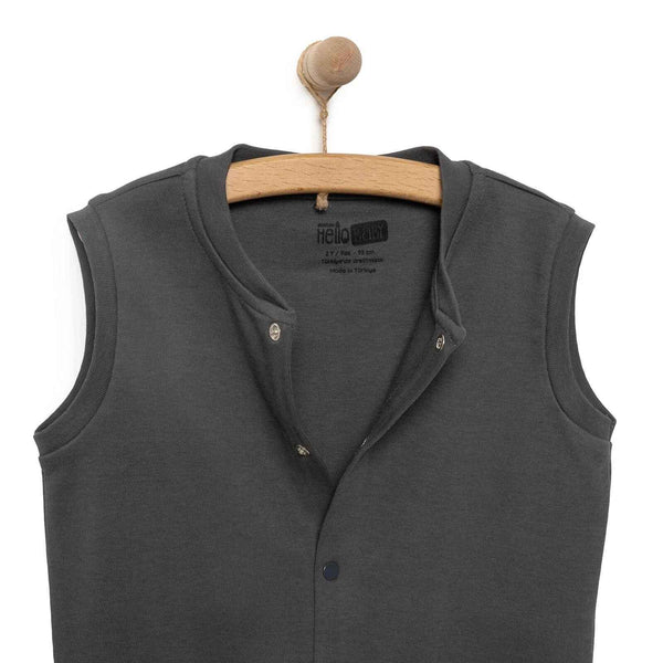 HelloBaby Baby Boy Ribbed Cardigan - Dark Grey