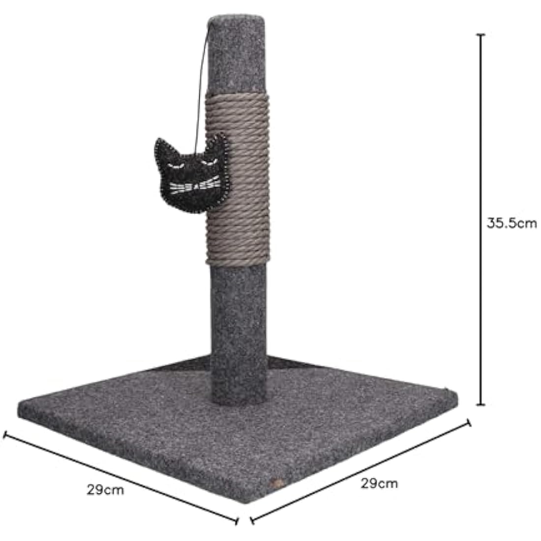 Rosewood Catwalk Collection Charcoal Felt Post for Cats, Grey