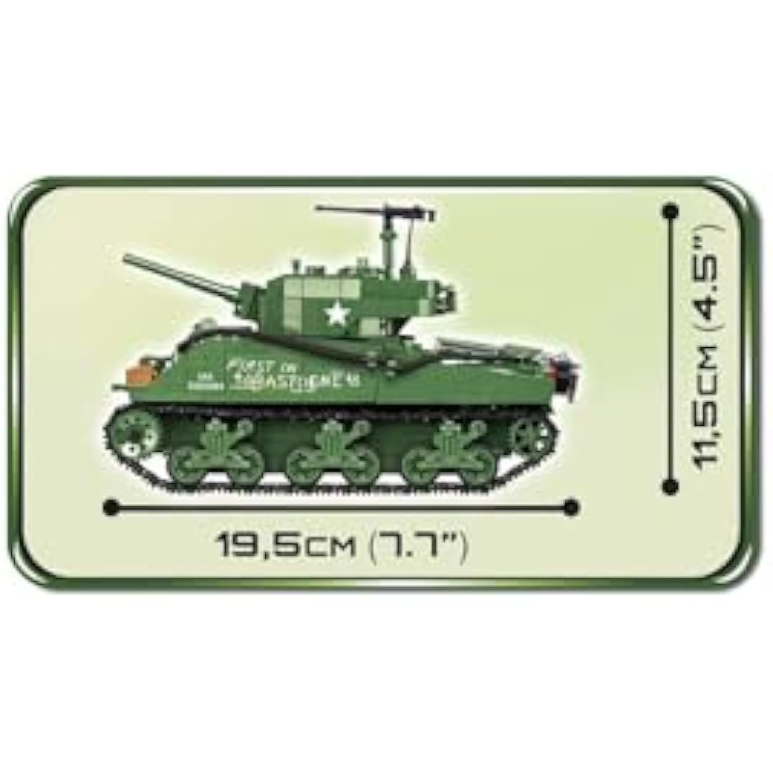 COBI Sherman M4A3E2 JUMBO,Green, Petit