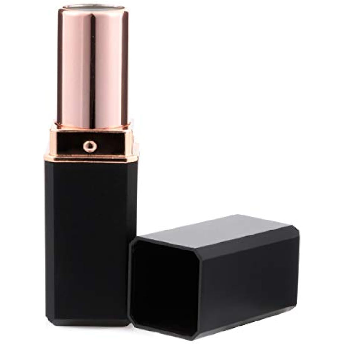 Allwon 10Pcs Black Empty Lipstick Tubes DIY Lip Balm Container (Square Tube)