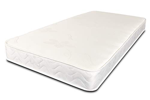 Starlight Beds Stress-Free Shorty Mattress, Value Sprung Shorty Memory Foam Mattress, Soft, White, 18cm Deep. 2ft6 x 5ft9 (75cm x 175cm)