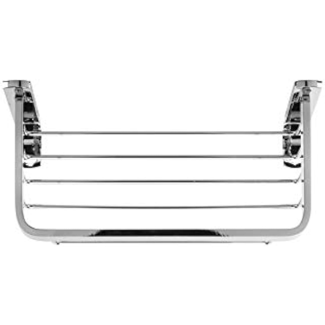 Croydex Aluminium Large Basket - Bathroom Storage Solution, Wall-Mounted Shower Caddy with Hooks, Chrome Bathroom Accessory, Rust-Free, Includes Wall Plugs & Screws, 5kg Load