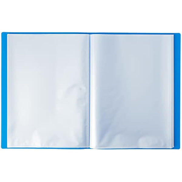 Exacompta - Ref 85102E - Soft PP Display Book - Suitable for A4 Documents, Made from Polypropylene, Lightweight, 100 Pockets, 200 Viewing Pages - Blue Cover