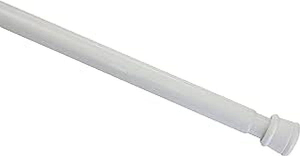 GARDINIA Tension Rod, Metal Rod, Extendable, Curtain Pole without Drilling or Screwing Required, Diameter 23/26 mm, Length 90-140 cm, White