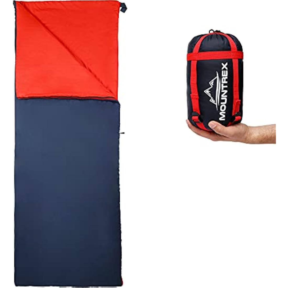 MOUNTREX® Sleeping Bag – Small Pack Size & Ultralight (730 g) Summer Blanket Sleeping Bag – Camping, Travel, Festival – Couplable