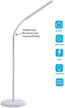 Sewing Online Free-Standing LED Floor Lamp with a Flexible Neck, Sturdy Stable Base, and a Single Dimmable Energy Saving Daylight-Effect Tube SO1260