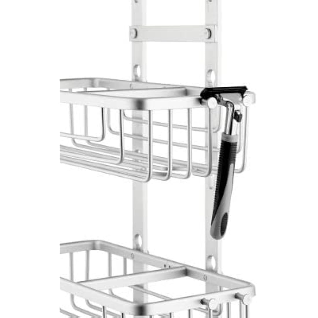 lakeland Adjustable Bath & Shower Caddy – Hangs Over Door Or On Wall Aluminium To Prevent Rusting