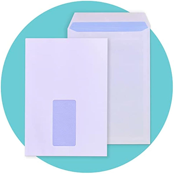 Triplast 100 x C5 Window Self Seal Security Envelopes (Size: 229x164mm) | Address Window, Self Sealing & Printer Safe Mailing Paper Envelopes | Ideal for Everyday Home, Office & Commercial Use