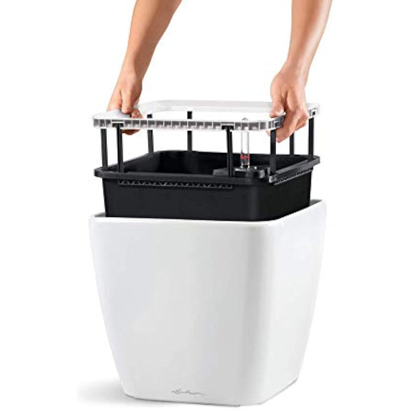 LECHUZA QUADRO Premium LS 43 taupe high gloss 16185