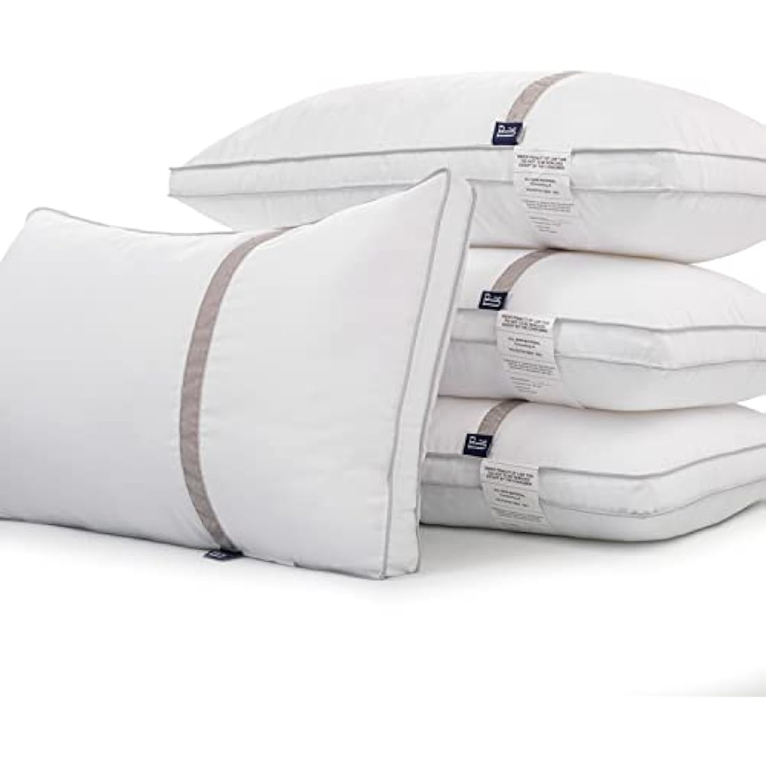 BedStory 4 Pack Sleeping Pillows, Hotel Pillow Down Alternative Dust Mite Resistant & Hypoallergenic, Standard Size Bed Pillow for Neck/Shoulder Pain/Allergy Sufferers and Back/Stomach/Side Sleepers