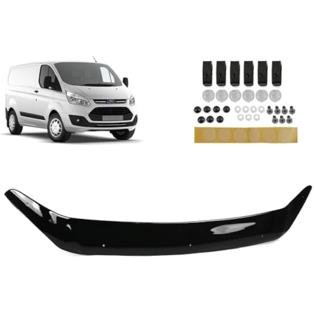 ROBUST Bonnet Wind Deflector Protector Guard Bra For Ford Transit Custom 2012-2018
