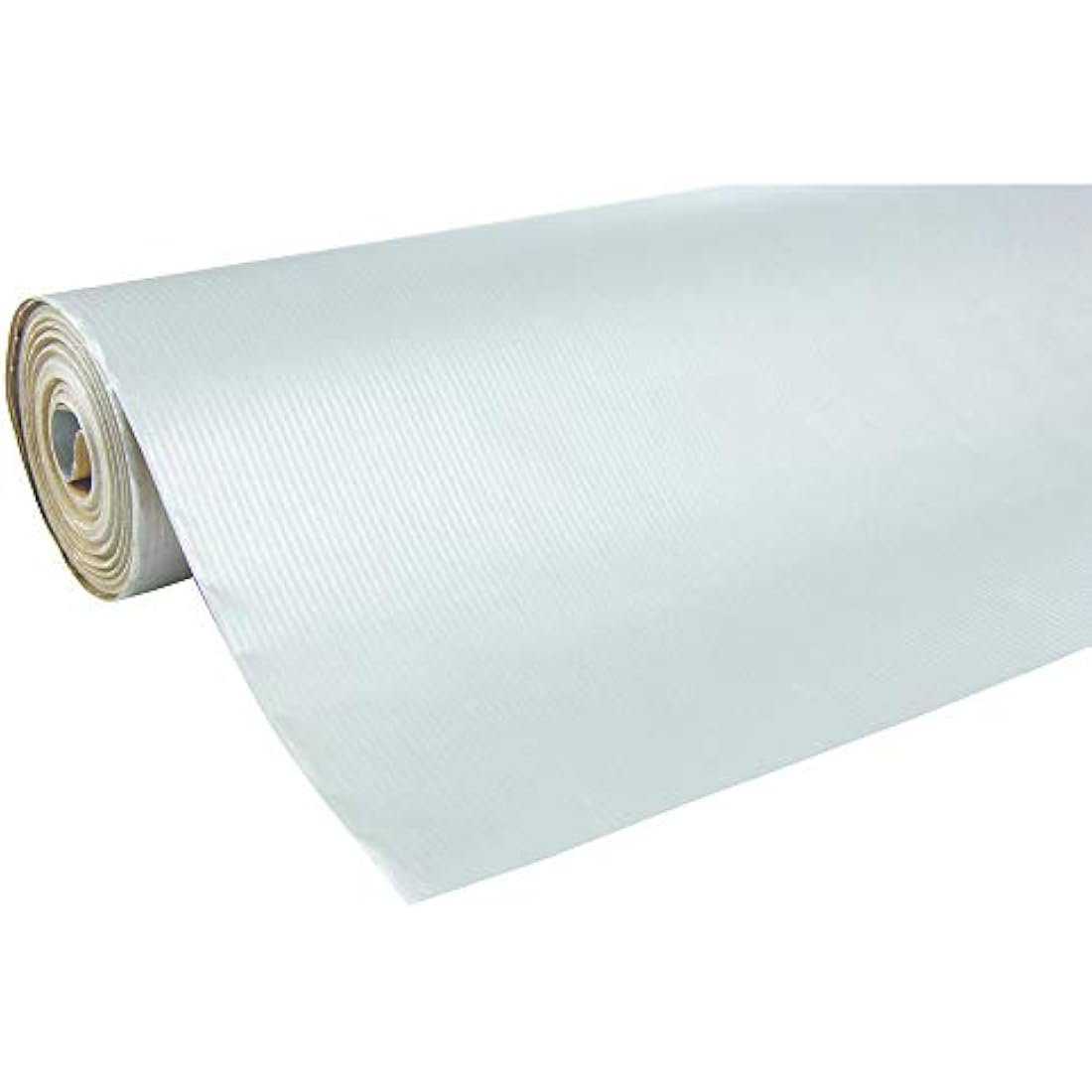 Clairefontaine - Ref 507576C - Nature Kraft Long Roll Wrapping Paper (Single Roll) - 70cm Width x 50m Length, 60gsm Ribbed Kraft Paper - Solid Silver Colour