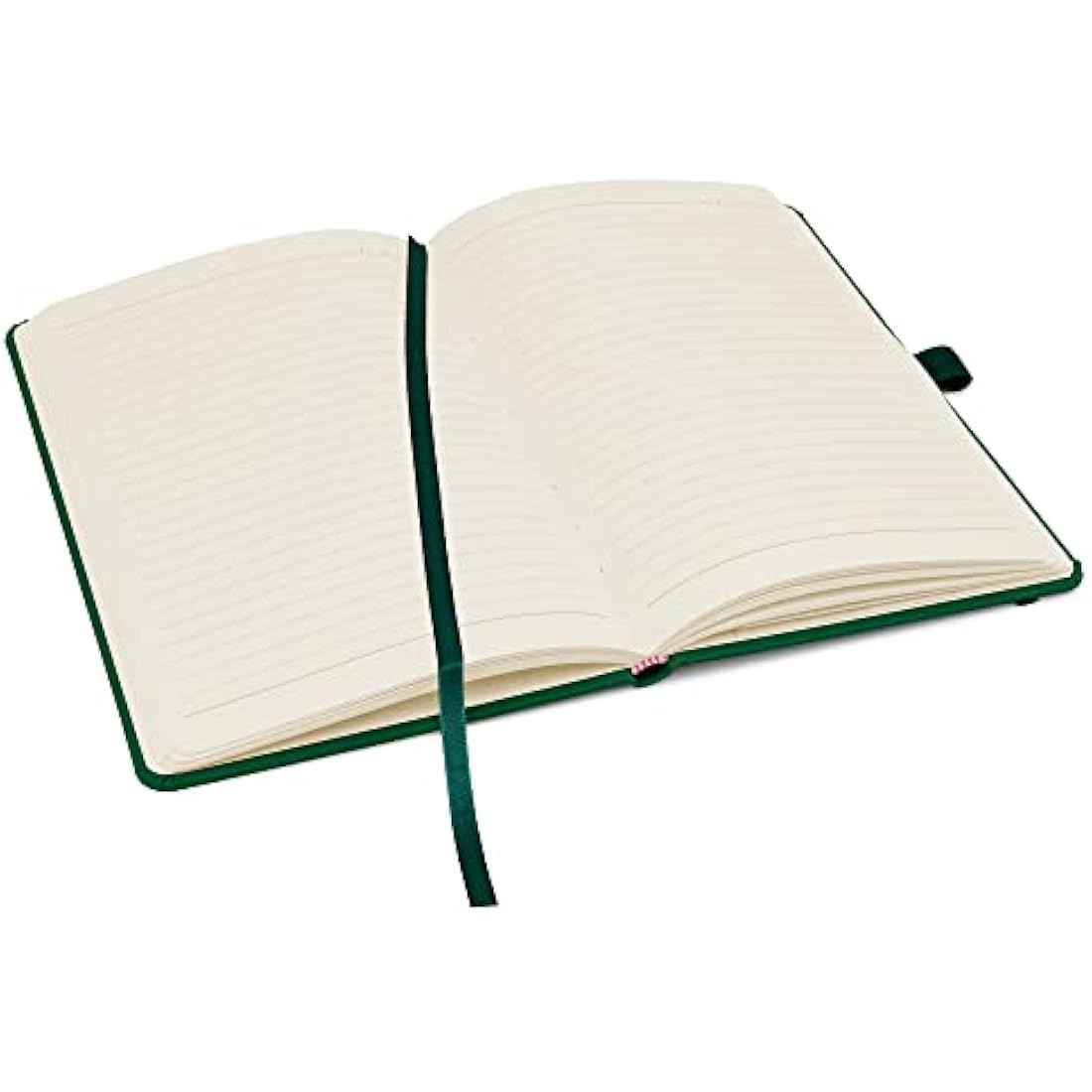 Notes London Bulk Pack 25 x A5 Notebook with Lined Pages, Pen Loop and Expandable Paper Pocket Hardback Journal Note Book Notes, packs, sets, multipack, bulk packed, pack, set (Green)