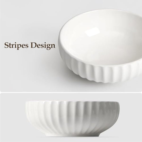 NUTRIUPS Large Serving Bowls, 2.5+1.5+0.7L, Set of 3 Nesting Bowls, 25+20+15cm Bowl for Salad Fruit Pasta